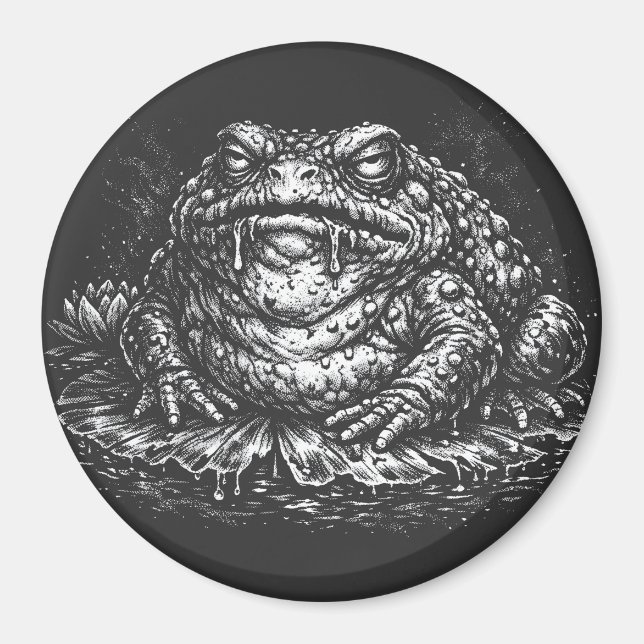 Haunted Toad Sigil av BurnsInHell Magnet (Framsidan)