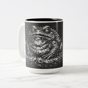 Haunted Toad Sigil av BurnsInHell Två-Tonad Mugg