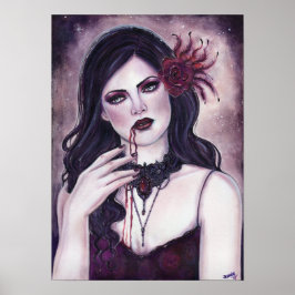 Haunted vampyr gothic poster av Renee Lavoie