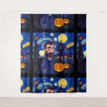 Haunted Van Gogh Scene - Gothic Starry Halloween N