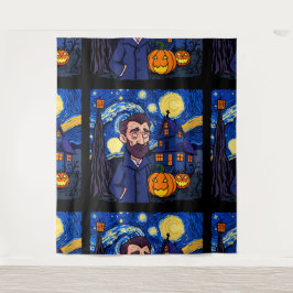 Haunted Van Gogh Scene - Gothic Starry Halloween N