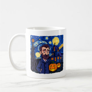 Haunted Van Gogh Scene - Gothic Starry Halloween N Kaffemugg