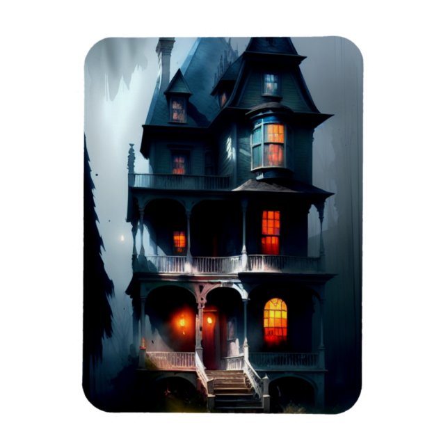 Haunted Victorian Manor Magnet (Vertikal)