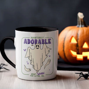 Hauntely Adworthy Funny Halloween Ghost Ord Mugg