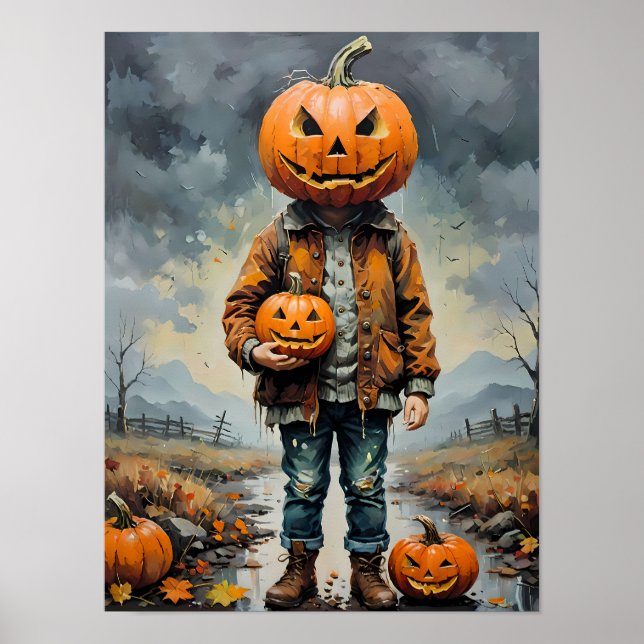 Hauntely Spooky Halloween - Eerie Art Vibes Poster (Framsidan)