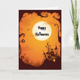 Haunting All Hallow Kväll Kort