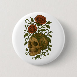 Haunting Beauty Skull and Roses Halloween Art Knapp