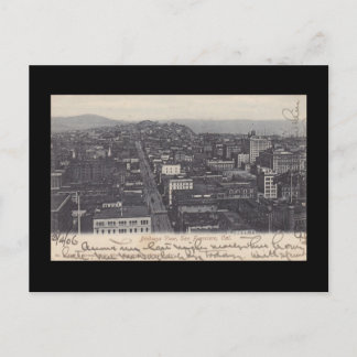 Haunting Birdseye View ~ San Francisco före EQ Vykort