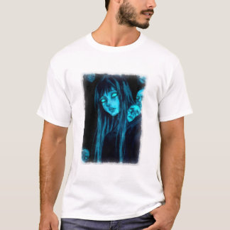 Haunting Blue Gaze Etheral Woman med Ghokostes T Shirt