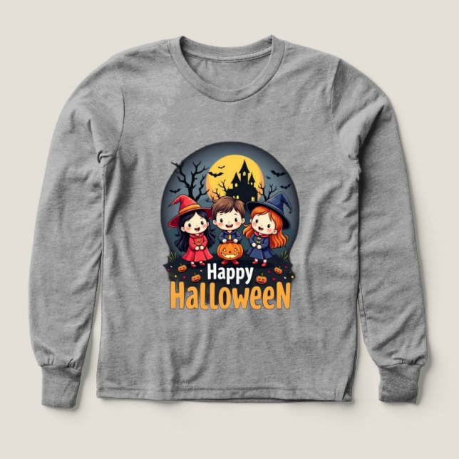 Haunting Glow Pumpkin Boys T Shirt (Design framsida)