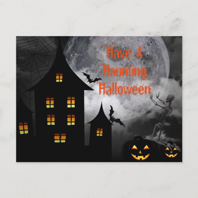Haunting Halloween Vykort (Framsida)
