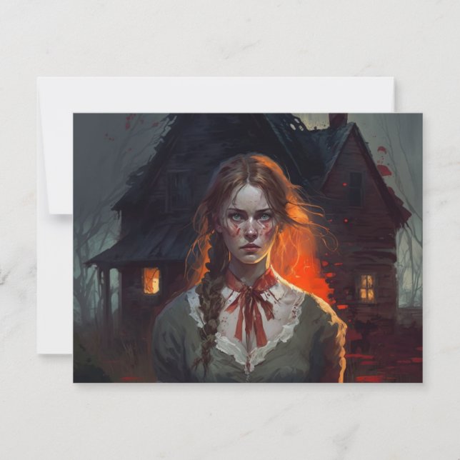 Haunting house anteckningskort (Framsida)