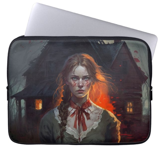 Haunting house laptop fodral (Framsidan)