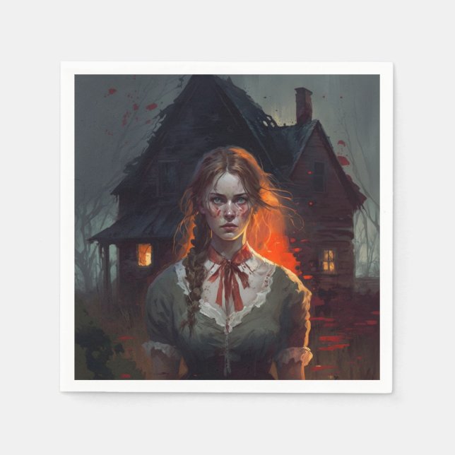 Haunting house pappersservett (Framsidan)