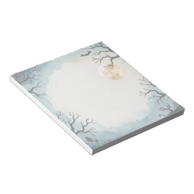 Haunting Stillness Printable Halloween Anteckningsblock (Vinklad)