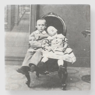 Haunting Vintage Sibling Portrait  Stenunderlägg