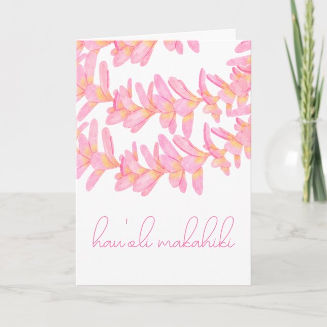 Hau'oli Makahiki Hou Tack Kort (Framsida)