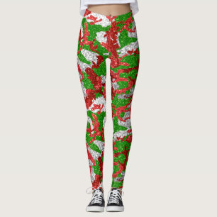 Haus i Camo Silver Julafton Mönster Leggings