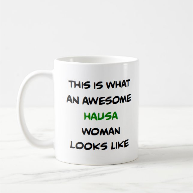 hausa woman, awesome kaffemugg (Vänster)