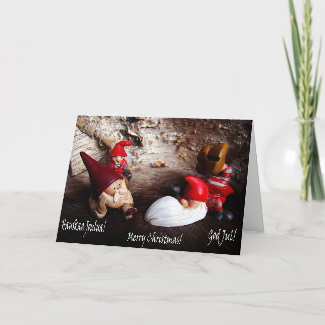 ~ Hauskaa Joulua för god jul för gudJul ~ Helgkort (Framsida)