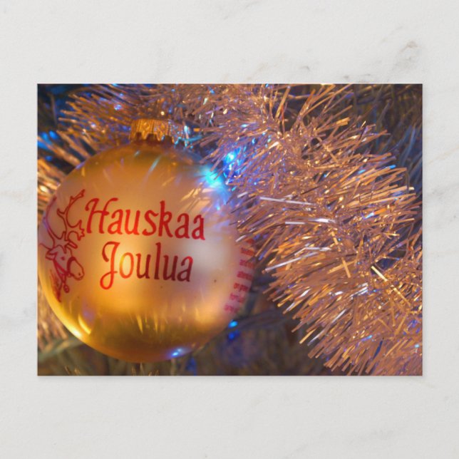 Hauskaa Joulua "god jul ", Helg Vykort (Framsida)