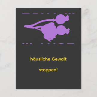 häusliche Gewalt stoppen Flygblad