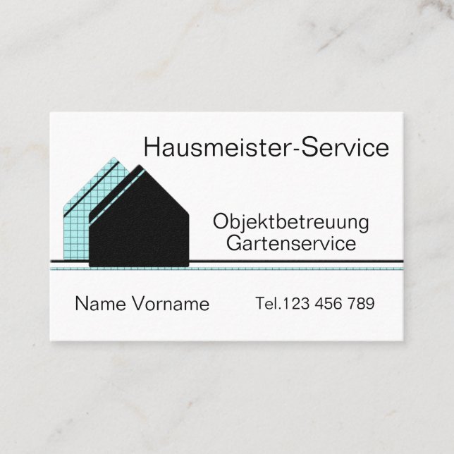 Hausmeister Service Visitkort (Framsida)