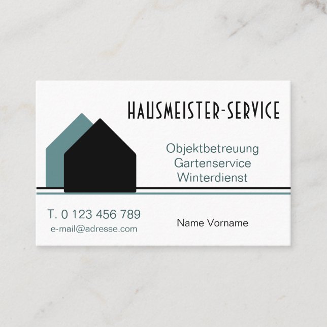 Hausmeisterservice Visitkort (Framsida)