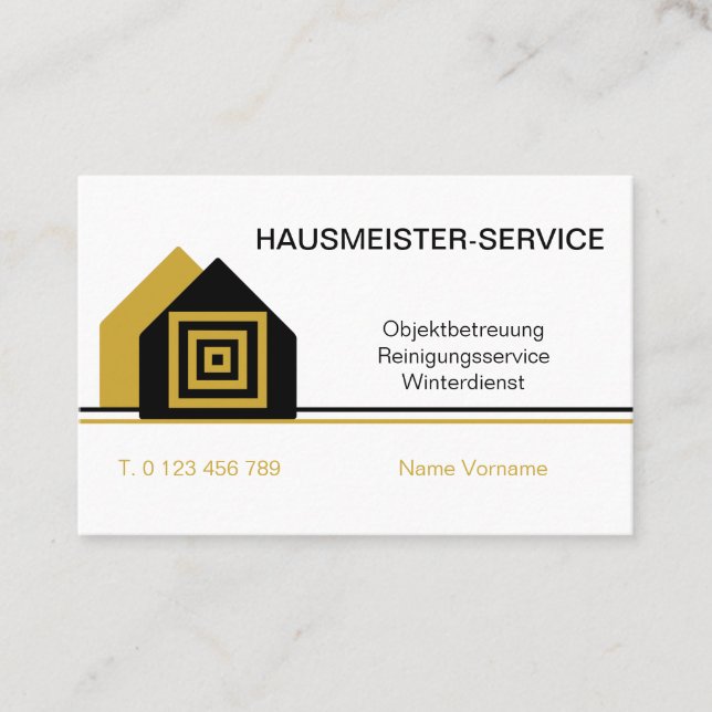 Hausmeisterservice Visitkort (Framsida)