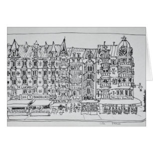 Haussmann-stil Lille, Frankrike Hälsningskort