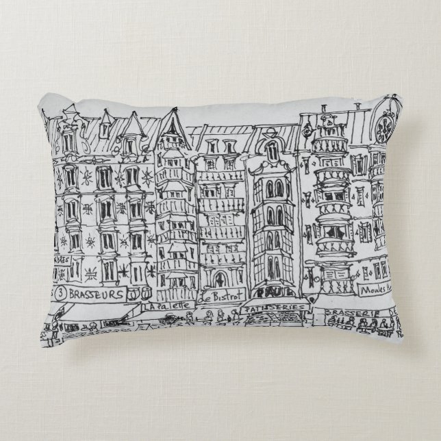 Haussmann Stil| Lille, Frankrike Prydnadskudde (Framsidan)