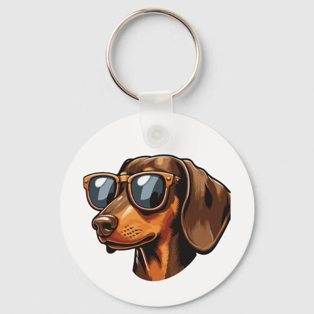 Haustier Geschenkidee für Dackelbesitzer Hunde Nyckelring (Framsida)