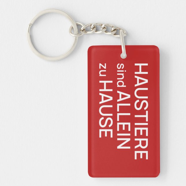 Haustiere zu Hause Keychain (Framsidan)