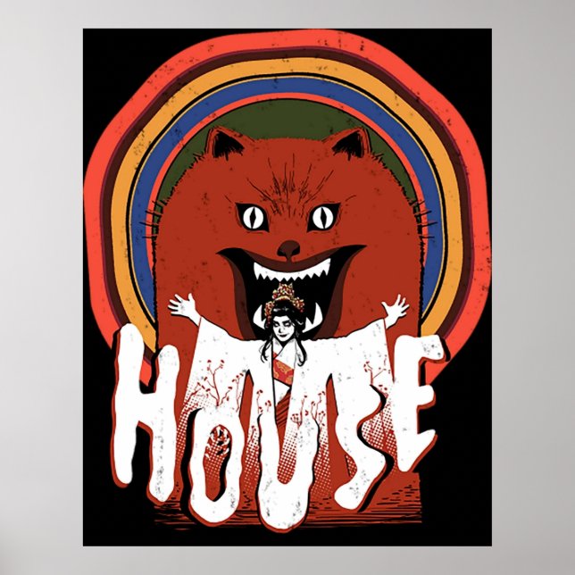 Hausu House 1977 Poster (Framsidan)