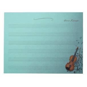 Haute Bohème Turkvoose Violin Music Manuscript Anteckningsblock