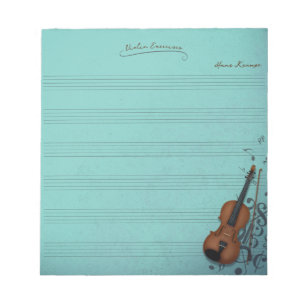 Haute Bohème Turquise Violin Parts & Exercises Anteckningsblock