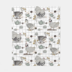Haute Couture Chicken print Fleecefilt