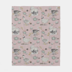 Haute Couture Chicken print Fleecefilt