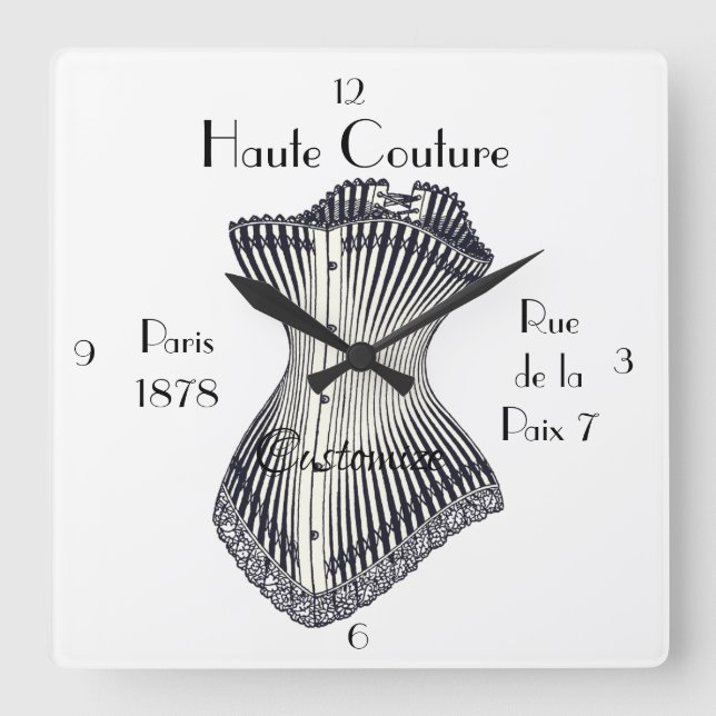 Haute Couture Corset Thunder_Cove      Fyrkantig Klocka (Framsida)