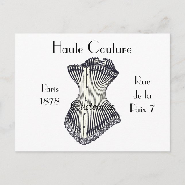 Haute Couture Corset Thunder_Cove Vykort (Framsida)