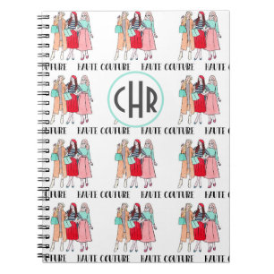 Haute Couture MODE Paris Monogram Anteckningsbok