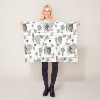 Haute couture print baby fleece filt