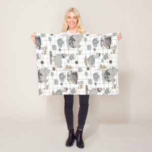 Haute couture print baby fleece filt