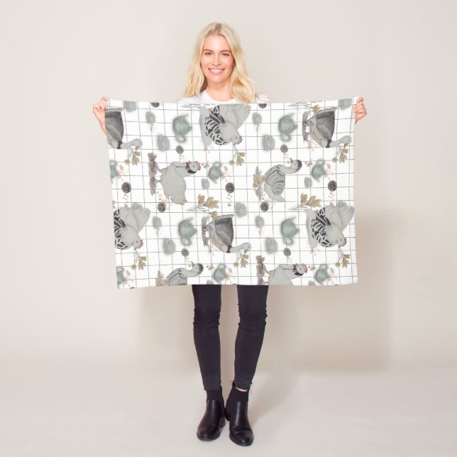Haute couture print baby fleece filt (På plats)