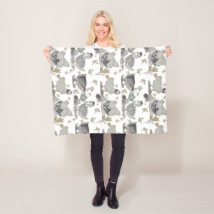 Haute couture print baby fleece filt
