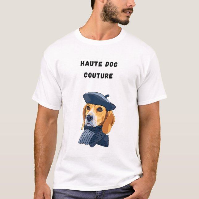 Haute hund couture Rolig hund T Shirt (Framsida)