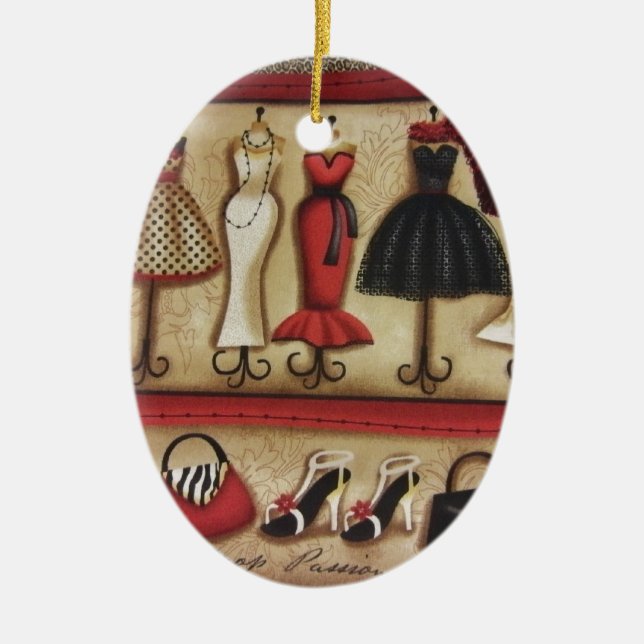 Haute Mode Julgransprydnad Keramik (Framsidan)