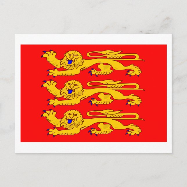 Haute-Normandie flagga Vykort (Framsida)
