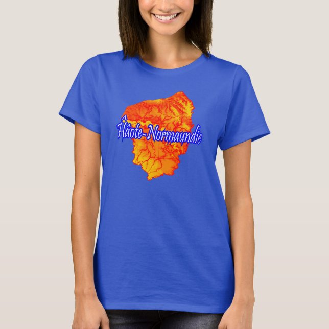 Haute-Normandie - Ĥ âote-Normaundie T-shirt (Framsida)