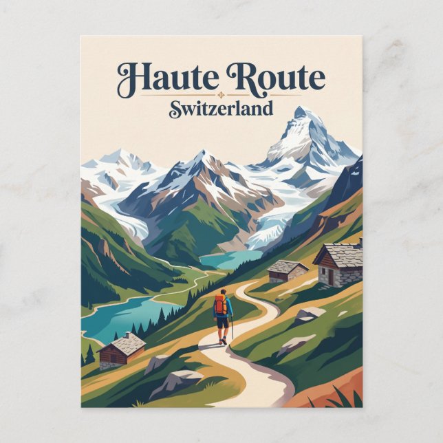 Haute Route Schweiz Vykort (Framsida)